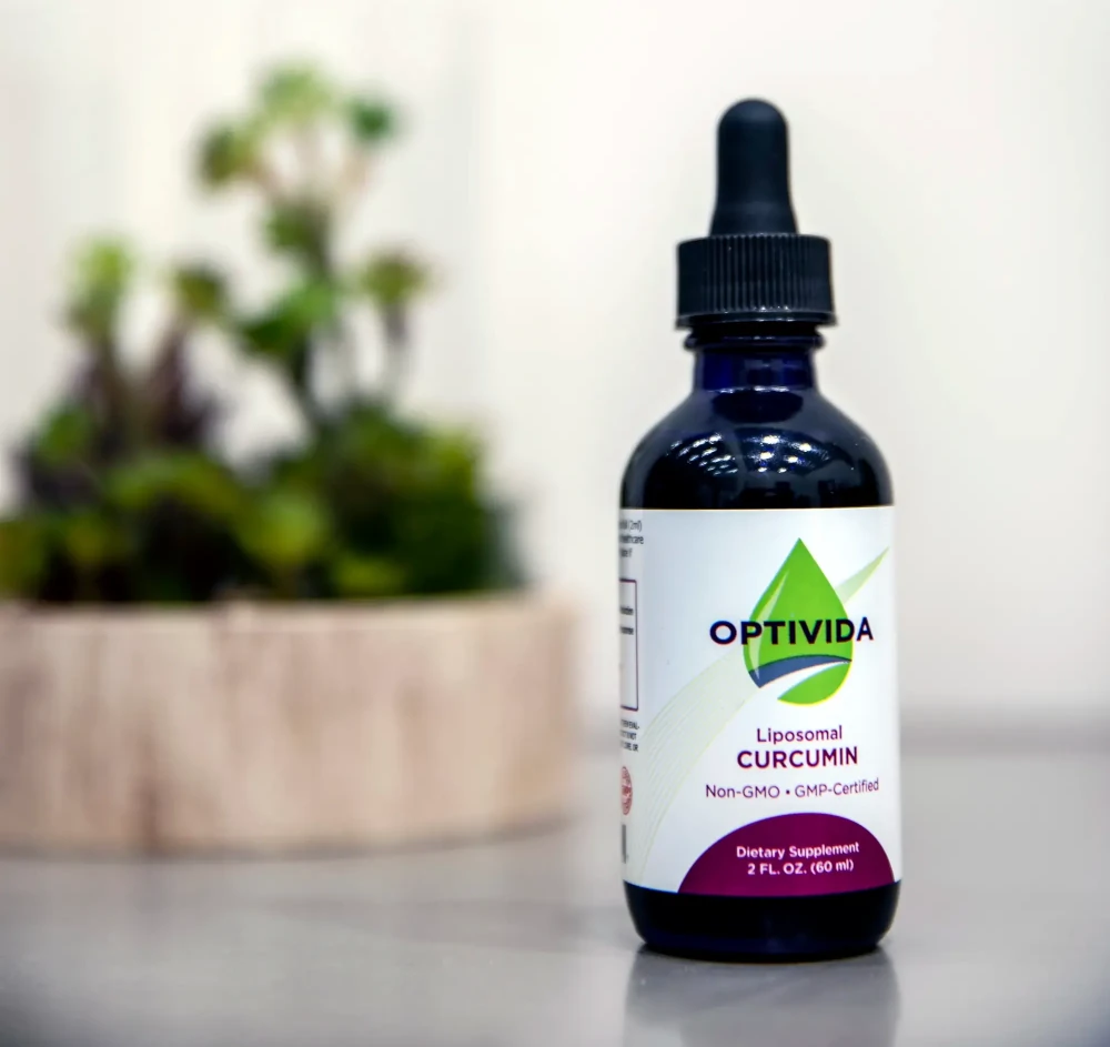 Optivida liposomal curcumin on countertop