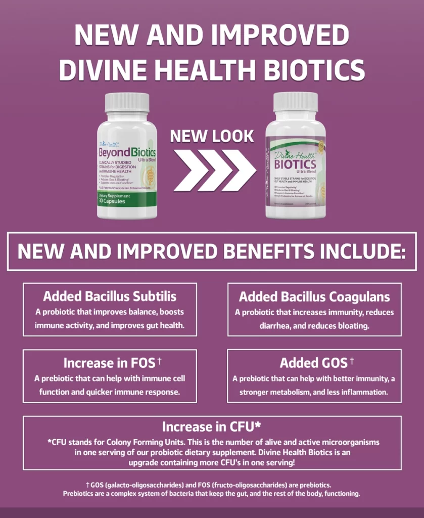 Divine Health Biotics features