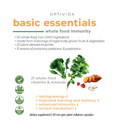 Optivida Basic Essentials Features label