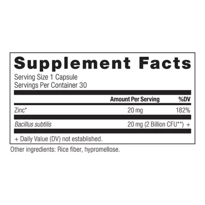 Ancient Nutrition Ancient Nutrients Zinc Probiotics Supplement Facts