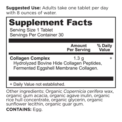 Ancient Nutrition Collagen Peptides Tablets 30 Tablets Supplement Facts