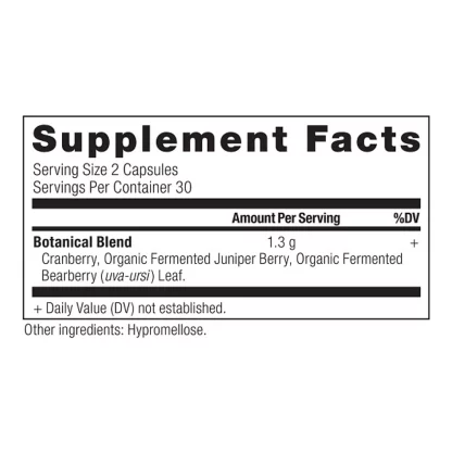 Ancient Nutrition Ancient Herbals Cranberry Supplement Facts