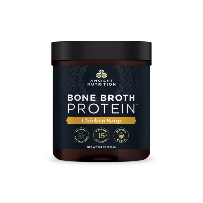Ancient Nutrition Bone Broth Protein Powder Chicken Soup 15 Servings