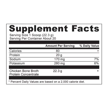 Ancient Nutrition Bone Broth Protein Pure Supplement Facts