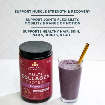 Ancient Nutrition Multi Collagen Rest Recovery features