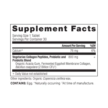 Ancient Nutrition Vegetarian Collagen Capsules Supplement Facts