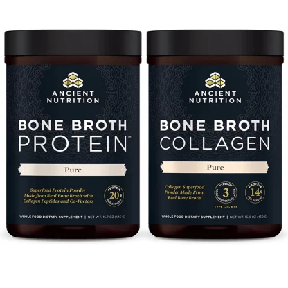 Ancient Nutrition Bone Broth Collagen Pure and Bone Broth Protein Pure
